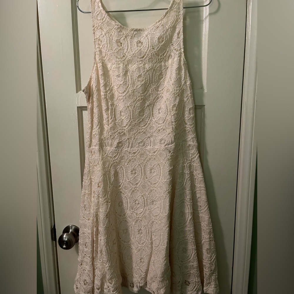 Beige Lace Dress
